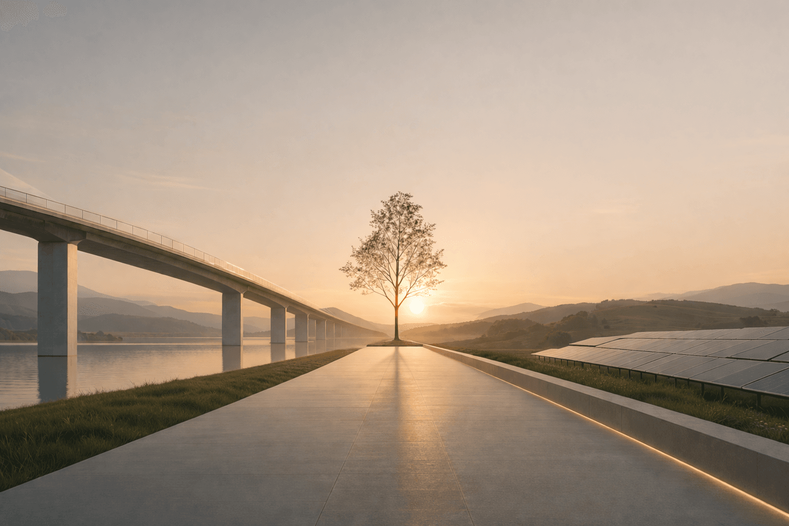 Vision - solar integrated with green landscape, communities, and sustainable growth